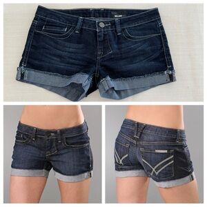 EUC William Rast Scarlet Jean Shorts, Dark Wash, Size 28